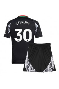 Fotbalové Dres Arsenal Raheem Sterling #30 Dětské Venkovní Oblečení 2024-25 Krátký Rukáv (+ trenýrky)